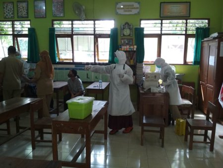 SD Negeri Yogyakarta pemberian vaksin hpv dari puskesmas banguntapan 3 22-3-2021
